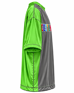 T-shirt à manches courtes gris-vert pour homme avec logo personnalisé, 100% coton, col rond, imprimé avec des lettres, design sportif, séchage rapide, surdimensionné, doux, 220g - Product Image 3
