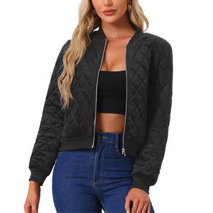 Chaqueta Bomber para Mujer Lista para Venta al por Menor, Chaqueta con Cierre de Tacto Suave Personalizada, Ropa de Moda para Marca y Suministro a Tiendas - Product Image 1