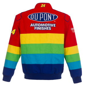 แจ็คเก็ตนักแข่ง NASCAR คุณภาพสูง ODM OEM ผลิตตามสั่ง ผ้าฝ้าย 100% ปักโลโก้แบบกำหนดเอง แจ็คเก็ตวาร์ซิตี้สไตล์วินเทจสำหรับขี่มอเตอร์ไซค์ - Product Image 2