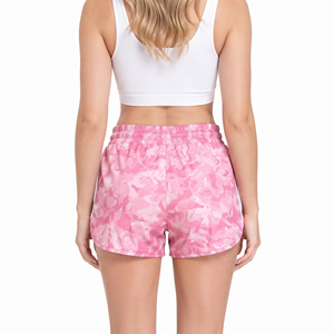 Pantalones cortos cortavientos estampados para mujer, pantalones cortos de lluvia con cintura media y cordón, pantalones cortos de senderismo 100% nailon, pantalones cortos a prueba de viento de secado rápido para mujer - Product Image 3