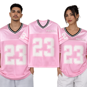 Jersey de Fútbol Americano al por Mayor, Unisex, Oversize, de Malla, 100% Poliéster, Cuello en V, con Número Estampado, Estilo Urbano, OEM, a Granel, Fabricado en EE. UU. - Product Image 1