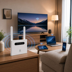 Router DNXT 4G LTE Cat4 2.4GHz, módem 4G WiFi6 300Mbps, módem con tarjeta SIM, router LED WAN/LAN con tarjeta SIM para uso doméstico - Product Image 3