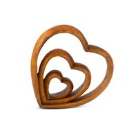 Centro de Mesa de Madera con Forma de Corazón, Diseño Elegante para Decoración Diaria del Hogar y Regalos