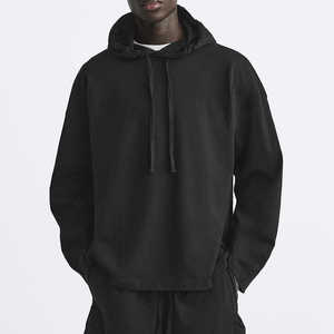 Sudadera de cuello redondo Vintage en blanco personalizada sudaderas con capucha de cuello simulado lavado ácido desgastado lavado con piedra de gran tamaño - Product Image 1