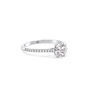Bague de fiançailles en moissanite certifiée GRA, prix de gros REYES, en argent sterling 925 plaqué or rhodié 14 carats, bijoux fins - Product Image 3