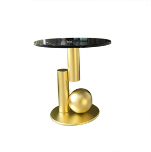 Innovative Style Black Luxury Furniture Marble Top <b>Sofa</b> <b>Side</b> <b>Table</b> for Living Room, Hotel, Office Round Modern Corner <b>Table</b> - Product Image 3