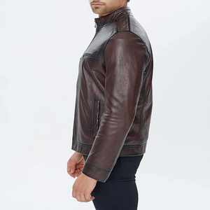 2026 New Arrival Men's High Street Style Full Sleeve Leather Jacket High Quality OEM ODM Service Winter Men's Jackets - Product Image 3