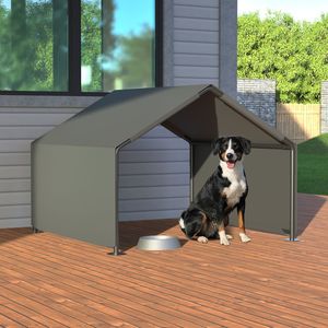 Tenda Portatile Grigia per Cani, Resistente all'Acqua, per Protezione in Giardino, Patio, Cortile e Casa - Product Image 1