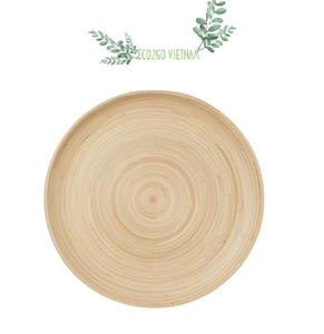 Assiettes écologiques durables en bambou 100% - Assiettes en bambou tissé réutilisables, logo personnalisable par Eco2go Vietnam - Product Image 4