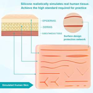 Kit complet de suture orthopédique pour étudiants en médecine vétérinaire, incluant un coussin en silicone réaliste et un manuel pour les hôpitaux - Product Image 4
