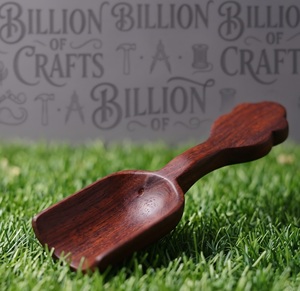 Cuillère en bois naturel, ustensile de cuisine pour servir, mélanger, mesurer et pour une utilisation quotidienne à la maison - Product Image 1