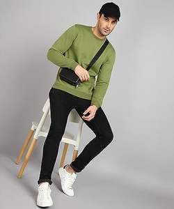 Sudadera Casual de Invierno para Hombre, Corte Regular, 100% Algodón, Felpa Ecológica, Transpirable, de Secado Rápido, Teñido Liso, Hecho en Pakistán - Product Image 2