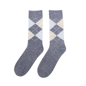 <b>Men's</b> <b>Thick</b> Wool Crew <b>Socks</b> OEM Jacquard Knitted Seamless Breathable Warm Winter Mid Calf Custom Logo Color Casual Style - Product Image 6
