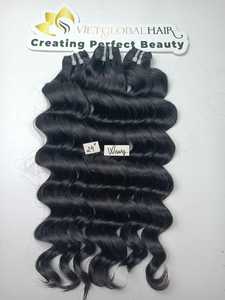 วิกต่อผมมนุษย์ผมหยิกเป็นลอนแบบคู่สีดำธรรมชาติที่ไม่ได้ผ่านการทำสีอ่อน - Product Image 4