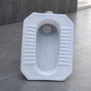 Modern <b>Ceramic</b> Washdown Squatting <b>Pan</b> Toilet WC Floor Mount Sanitary Ware For Urban Metro Bus Bathroom Installation - Product Image 1