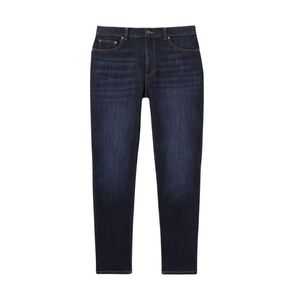 High Quality Classic Fit Denim <b>Jeans</b> Dark Indigo Wash Premium Cotton Fabric Durable Workwear Trousers For Men - Product Image 3