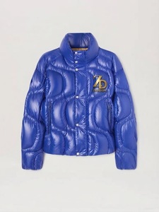 Veste matelassée unie pour homme, coupe-vent, col montant, hiver, décontractée, avec logo personnalisé, isolée et matelassée sur le devant - Product Image 3