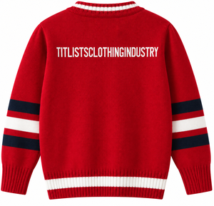 Pulls à col en V de haute qualité pour les logos de sororités/fraternités/écoles/collèges/universités, cardigans tricotés unisexes - Product Image 4