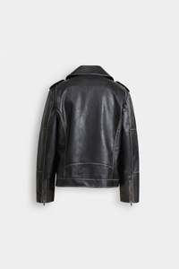 เสื้อแจ็คเก็ตหนังนิ่มพรีเมียม OEM ผู้ผลิตเสื้อผ้าหนังสั่งทำโลโก้ได้ - Product Image 3
