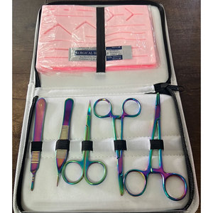 Kit de Suture Premium Réutilisable Certifié CE pour Étudiants, avec Coussin d'Entraînement, Ciseaux Iris et Porte-Aiguille Médical - Product Image 2