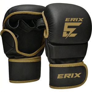 Guantes de Sparring MMA de Cuero PU Híbrido para Entrenamiento de Grappling 6oz 7oz 8oz con Soporte de Muñeca de Gancho y Bucle, Personalizados con Marca y Grabado Láser - Product Image 2