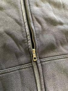 Hoodies Mens Blank Black French Terry Vintage Distressed Acid Wash <b>Zip</b> up Hoodie Men - Product Image 5