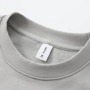 เสื้อสเวตเชิ้ตคอกลมสีพื้นสำหรับผู้ชาย ทรงปกติ ผ้าฝ้ายถักเฟรนช์เทอร์รี่ ใส่สบายในฤดูหนาว ปักลาย - Product Image 6