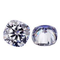 Moissanite en vrac taille coussin, couleur D, VVS1, cultivée en laboratoire, avec jeu de couleurs/effet de feu et certifiée par une tierce partie, pour la vente en gros