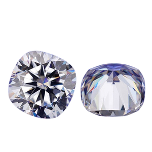 Moissanite en vrac taille coussin, couleur D, VVS1, cultivée en laboratoire, avec jeu de couleurs/effet de feu et certifiée par une tierce partie, pour la vente en gros - Product Image 1