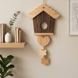 บ้านนกไม้ตกแต่งหรูหราสำหรับแขวนผนัง |   เครื่องประดับตัดด้วยเลเซอร์ความแม่นยำสูงสำหรับตกแต่งบ้าน ห้องนอน และห้องต่างๆ - Product Image 2