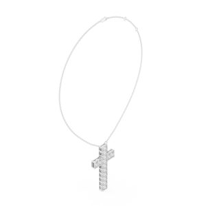 Exquisita joyería Vintage piedras preciosas de cristal completo Cruz colgante fiesta mujeres Cruz clavícula collar - Product Image 4