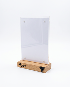 Soporte de menú acrílico ecológico de las mejores ventas con base de madera fácil de usar y mantener para uso en exhibición Material plástico - Product Image 2
