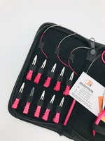 Juego de herramientas para extensiones de cabello con alicates aplicadores de microperlas, tijera, agujas de costura C tejidas y pinzas para secciones de cabello