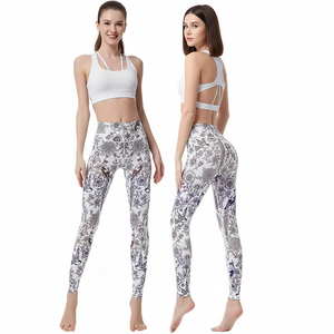 Leggings para mujer al por mayor, leggings de yoga de cintura alta para mujer, talla grande, estampados, cintura elástica, de secado rápido, ropa deportiva. - Product Image 1