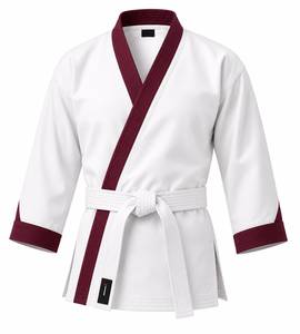 Uniforme de Judo Blanco para Bebés y Niños Pequeños, 100% Algodón, Duradero, Transpirable, Corte Regular, 240g, Ropa de Artes Marciales, Ribete Marrón, Cinturón Blanco - Product Image 5