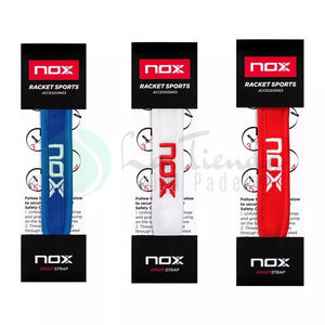 Overgrip de tennis Nox avec cordon de sécurité, impression sérigraphique noire et rouge, ajustement universel - Product Image 5