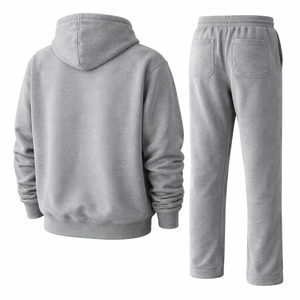 Ensemble de survêtement en molleton de coton pour femme, coupe ample, avec sweat à capuche, 2 pièces, pour sports d'hiver et jogging - Product Image 2