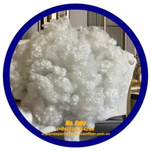Polyester Fiber Holow Conjugated Siliconized 15D HCS White Recycled GRS Fibre For fill toy <b>pillow</b> quilt <b>blanket</b> sofa furniture - Product Image 5