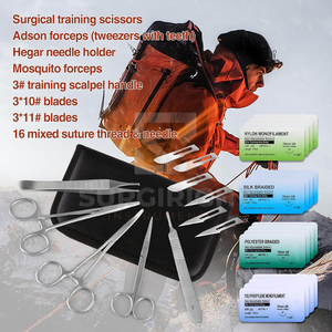 Kit de pratique de suture chirurgicale de 28 pièces, outils de formation complets, fils de suture stériles, aiguilles, pour étudiants en médecine, cours de chirurgie - Product Image 4