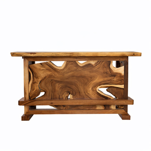 Mesa de Bar Moderna y Artística de Madera Maciza de Suar de Lujo para Uso en Cocina, Muebles Comerciales Niwara Bisoepo - Product Image 1