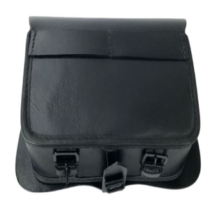 Black Leather Seat Gap Organizer Pouch Motorcycle Storage Revolutionary Period Cartridge <b>Box</b> Pouch - Product Image 1