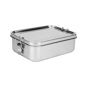 Rectangle Stainless Steel <b>Lunch</b> <b>Box</b> Metal Bento <b>Box</b> Airtight Dishwasher Safe Food Storage Container Meal Prep <b>Box</b> for Children - Product Image 1