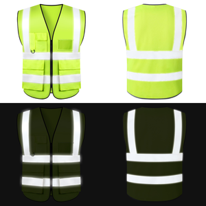 High Visibility Reflective Safety Vest <b>Jacket</b> Custom Logo Industrial Security <b>Construction</b> Uniform <b>Work</b> Clothing - Product Image 4