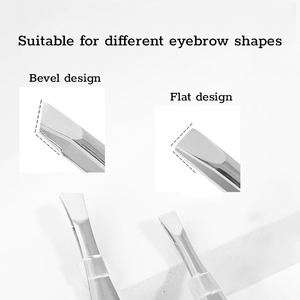 แหนบคิ้วสแตนเลสปลายโค้ง น้ำหนักเบา ใช้ซ้ำได้ ปลายไฟเบอร์ ด้ามจับกันลื่น แบรนด์ส่วนตัว ANAAIF - Product Image 5