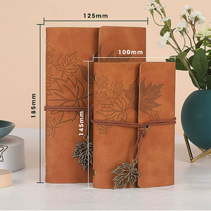 สมุดแพลนเนอร์พกพาขนาด A7 พร้อมสายรัดยางยืด ปกหนัง PU วินเทจ พิมพ์ลายตามสั่ง - Product Image 5