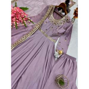 ชุดราตรีหรูหราพร้อมกางเกง dupatta สำหรับปาร์ตี้ - Product Image 5