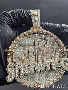 จี้เพชรโมอิสซาไนต์สุดฮิต ชุบทองคำสีเหลืองโรสโกลด์ สำหรับคนรักแฟชั่น สไตล์ฮิปฮอป เงินแท้ 925 - Product Image 4