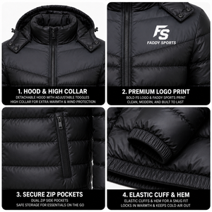 Custom Logo Men's Winter Puffer Jacket Thick Warm Waterproof Windproof Quilted <b>Bubble</b> <b>Coat</b> Outdoor Hooded Padded Puffer Jackets - Product Image 6