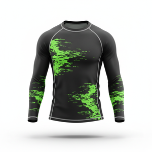 Camiseta Deportiva de Compresión Unisex de Manga Larga, Personalizable por Sublimación, para BJJ, MMA, Jiu Jitsu, Grappling, Entrenamiento No Gi - Product Image 1