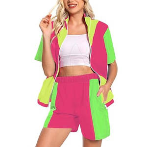 Ensemble court coupe-vent d'hiver pour femme, col montant uni, léger, décontracté, idéal pour la course, le fitness et les activités de plein air - Product Image 5